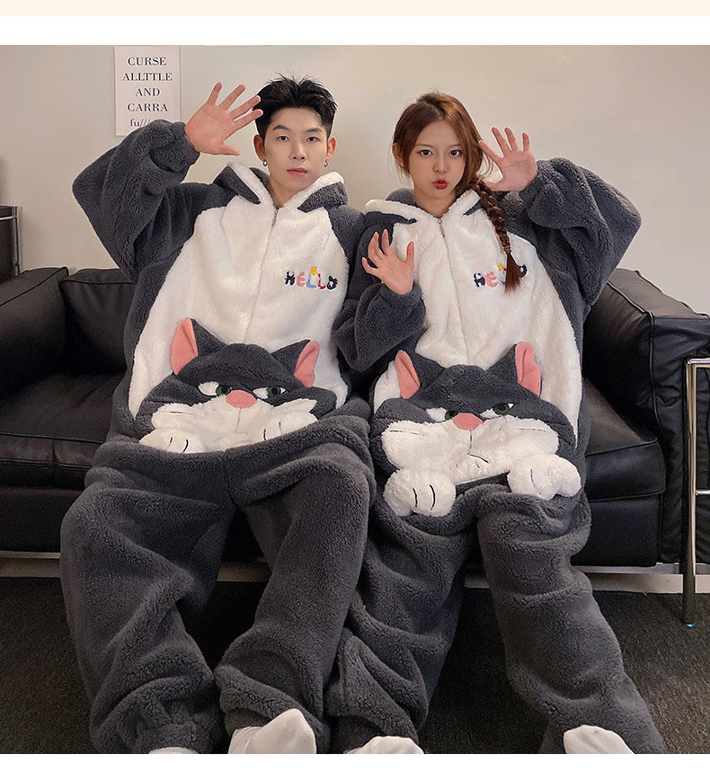 Kigurumi Cat Onesie Winter Warm Sleepwear