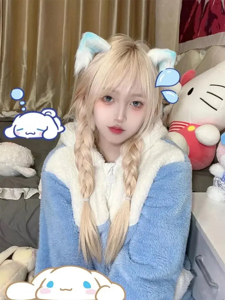 Cinnamoroll Plush Hooded Pajama Set for Women
