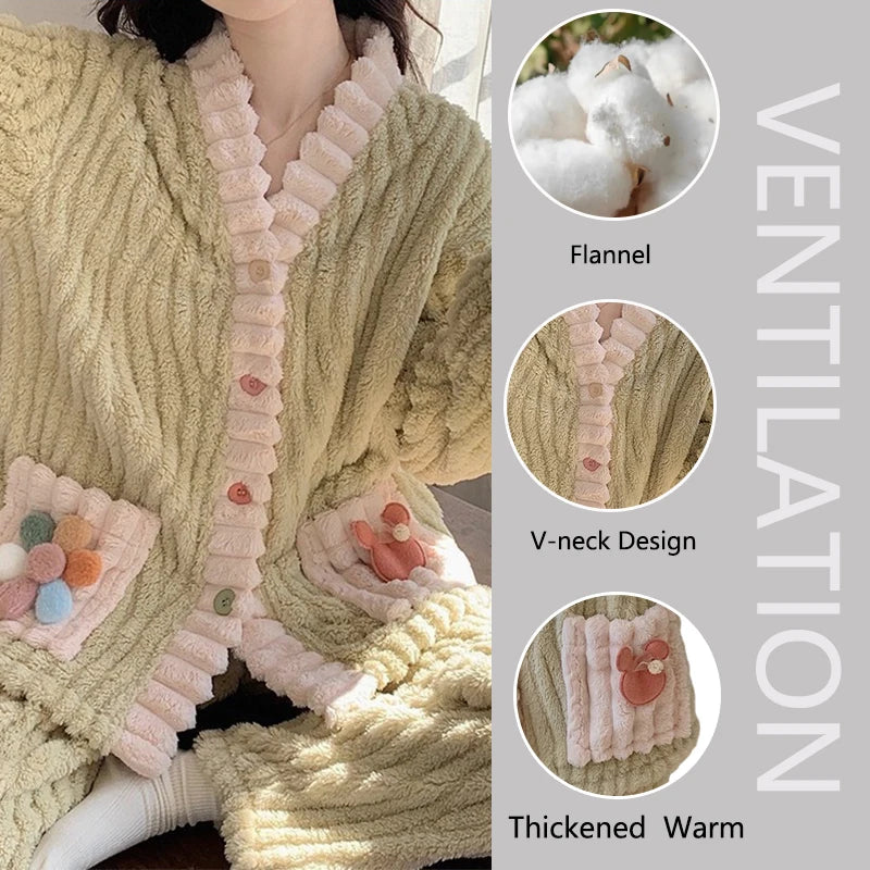 DreamyDew Flannel Lounge Set