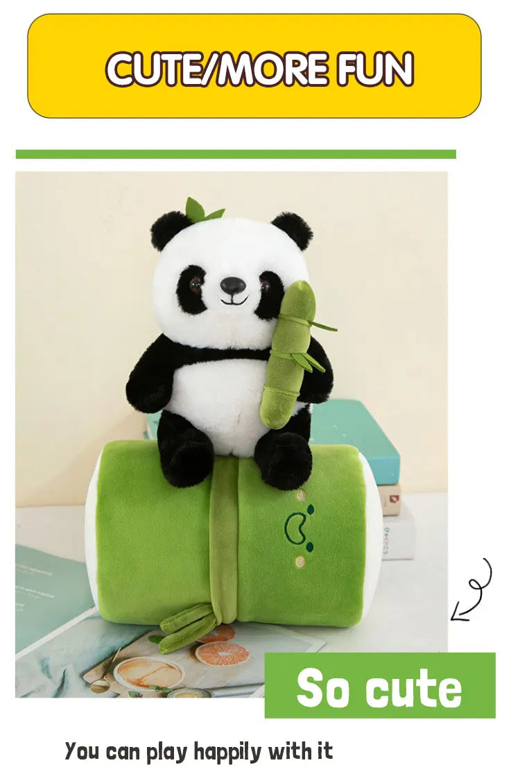 Panda & Bamboo Buddy Plush Set