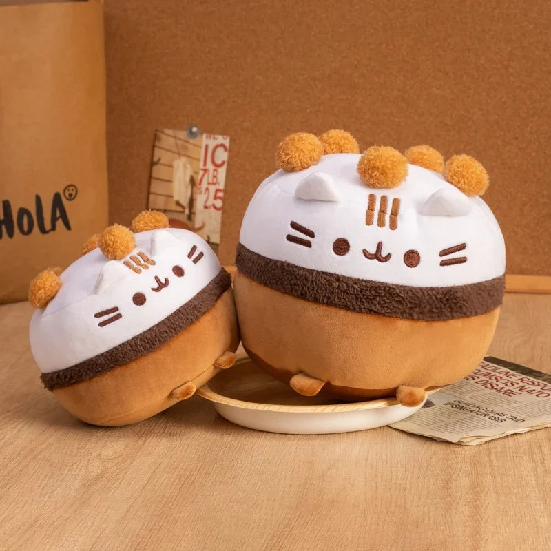 Ice Cream Bowl Kitten Plush Toys