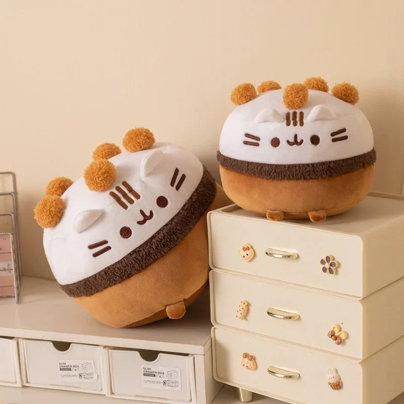 Ice Cream Bowl Kitten Plush Toys
