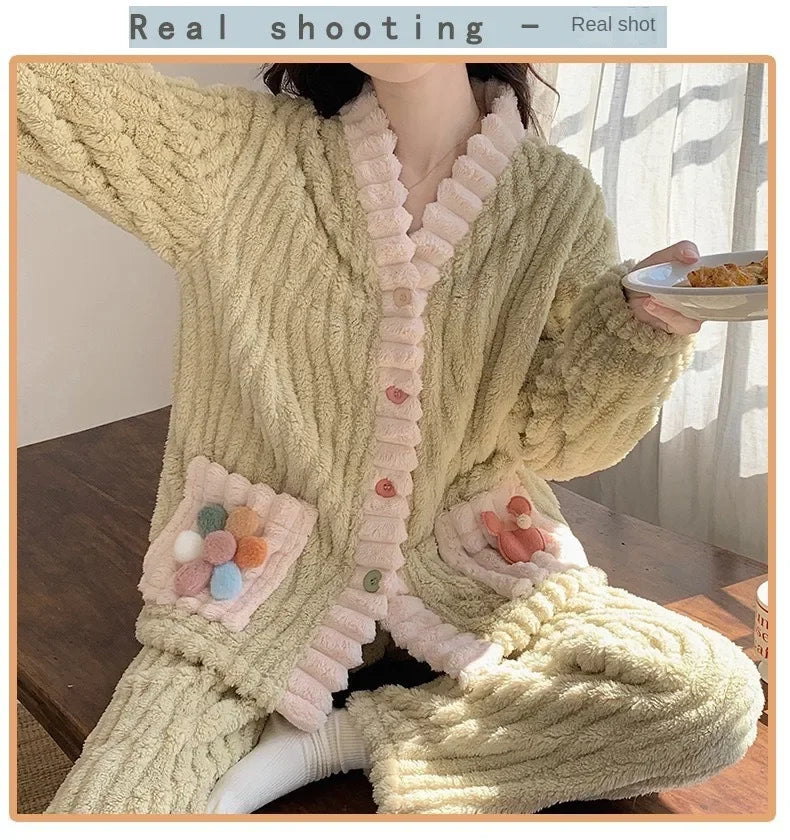 DreamyDew Flannel Lounge Set