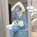 Cinnamoroll Plush Hooded Pajama Set for Women