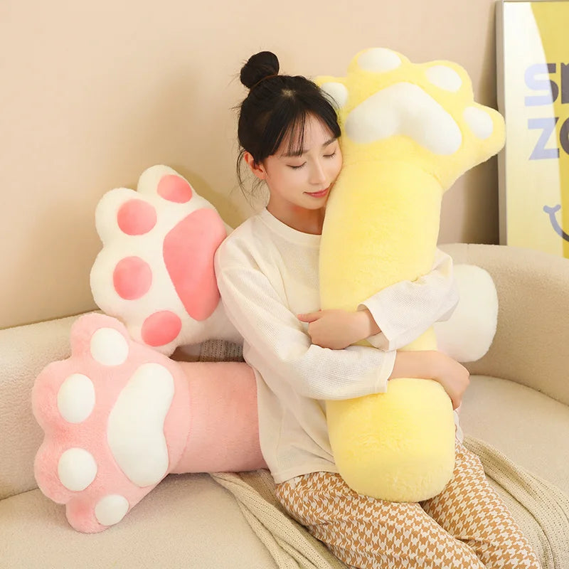 Cat's Paw Long Plush Throw Pillow