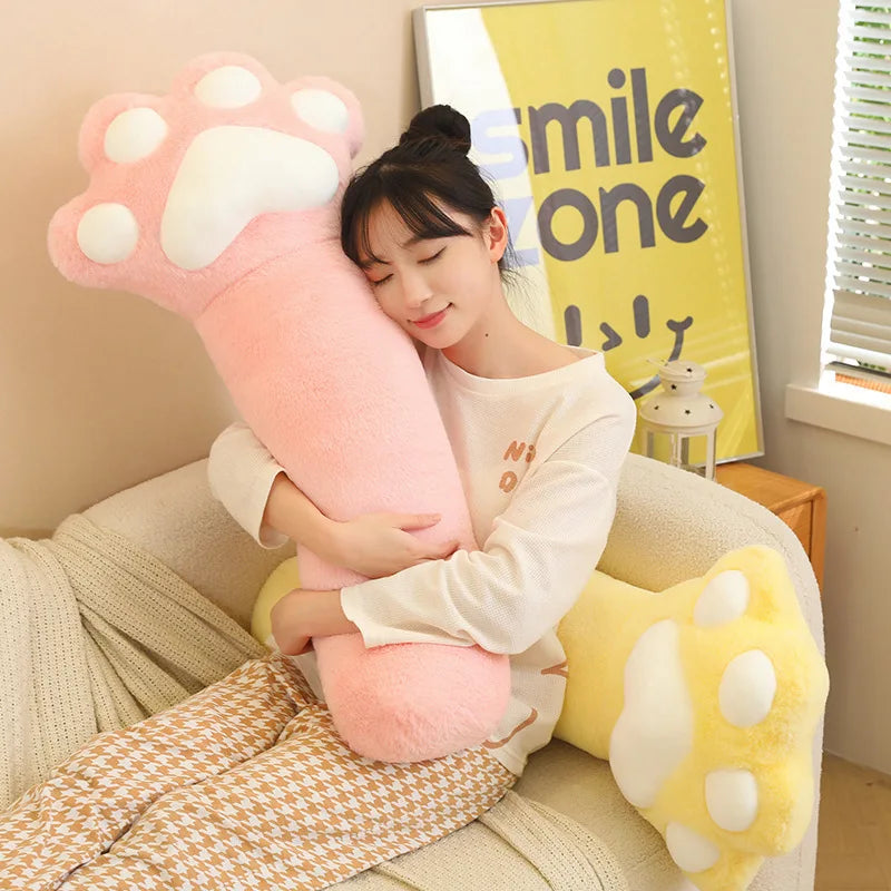 Cat's Paw Long Plush Throw Pillow