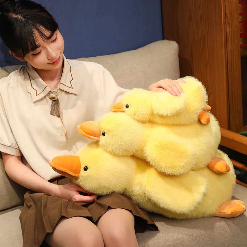 Down Duck Plush Toy Soft Soothing Duck Pillow For Sleeping