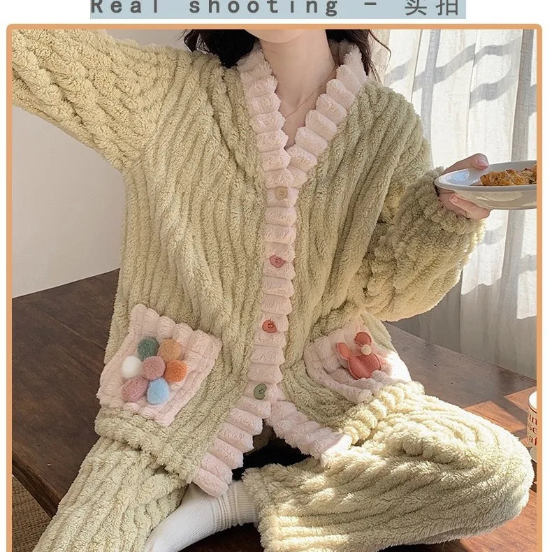DreamyDew Flannel Lounge Set
