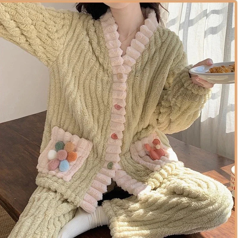 DreamyDew Flannel Lounge Set