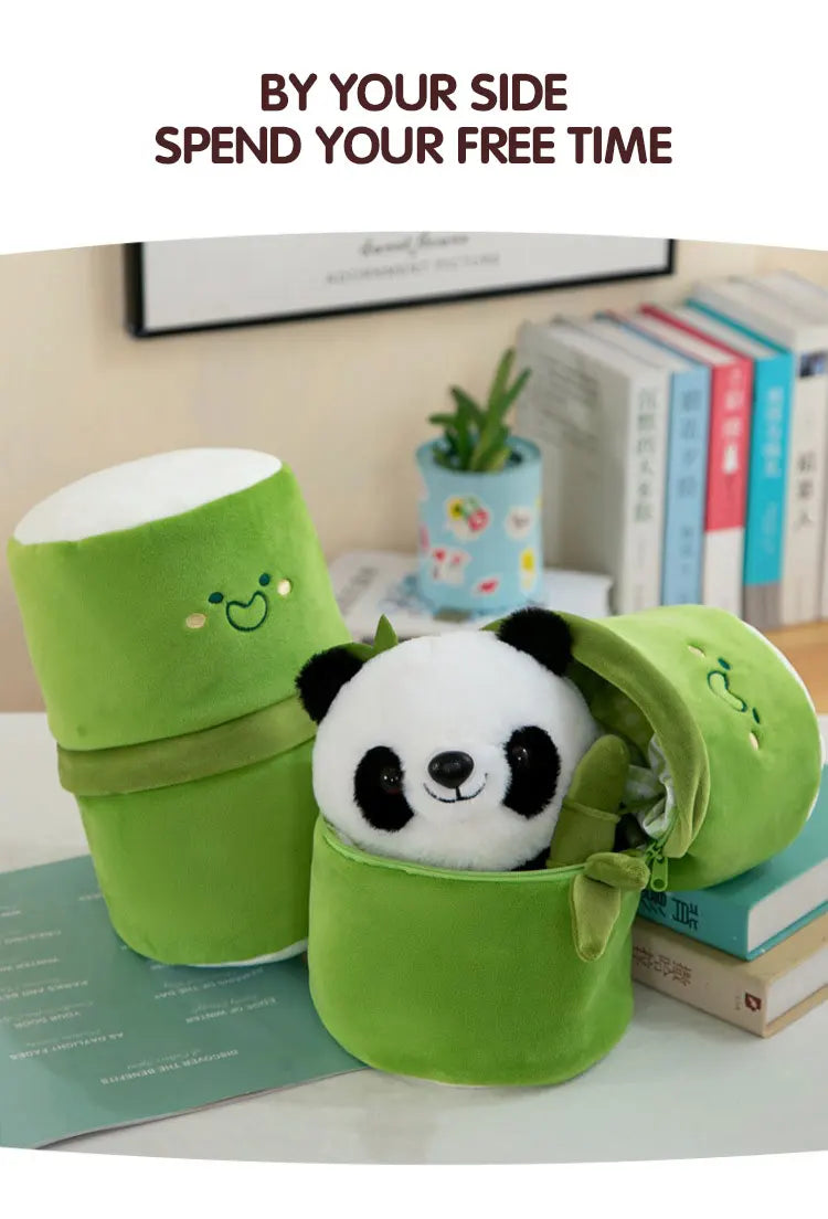 Panda & Bamboo Buddy Plush Set
