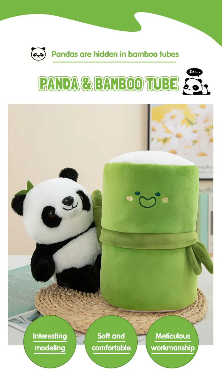 Panda & Bamboo Buddy Plush Set