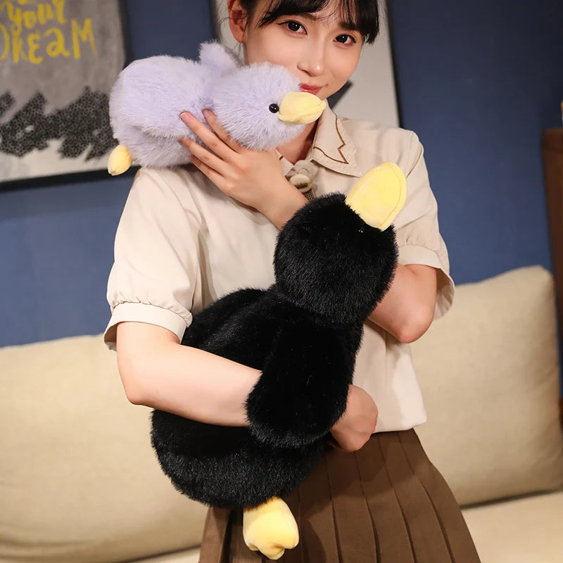 Down Duck Plush Toy Soft Soothing Duck Pillow For Sleeping