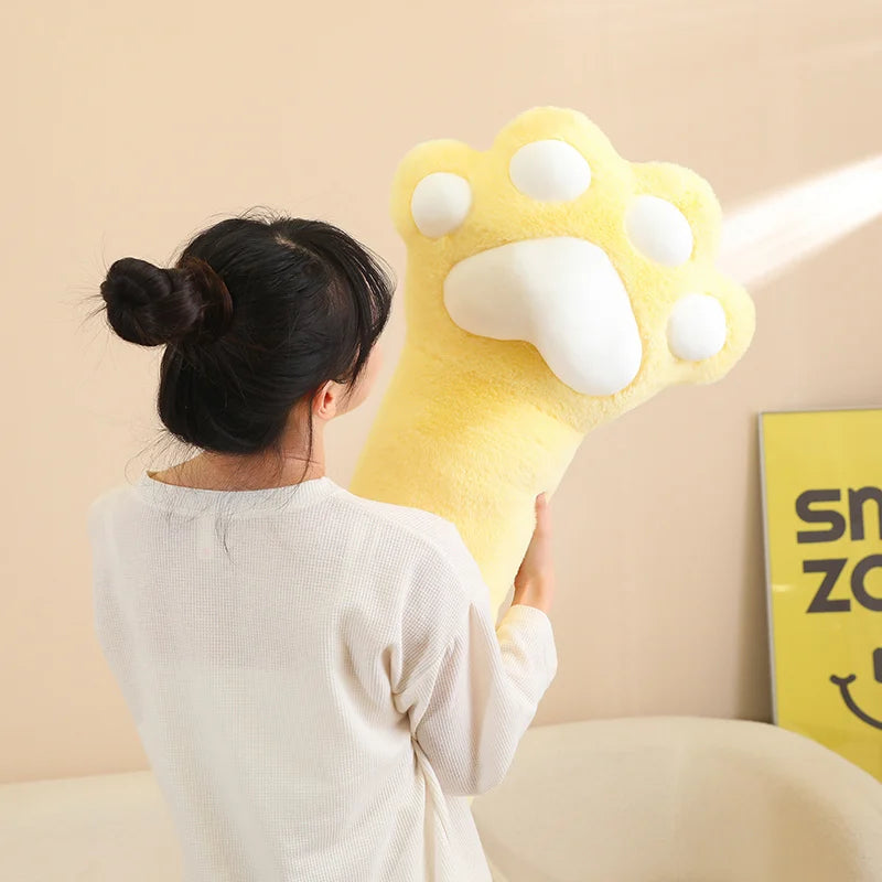 Cat's Paw Long Plush Throw Pillow
