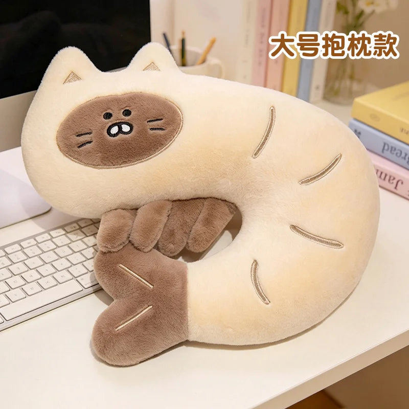 Shrimp Cat Plush Toys Nap Pillow