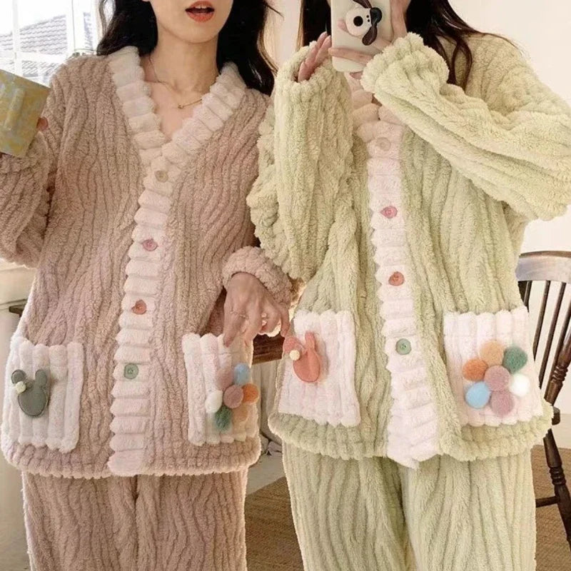 DreamyDew Flannel Lounge Set
