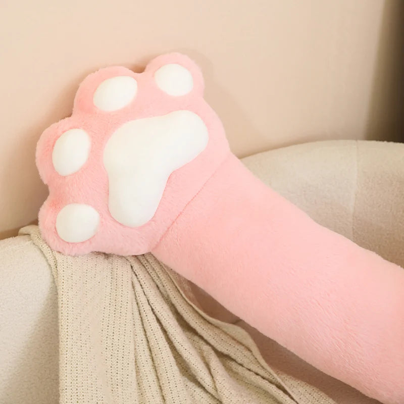 Cat's Paw Long Plush Throw Pillow