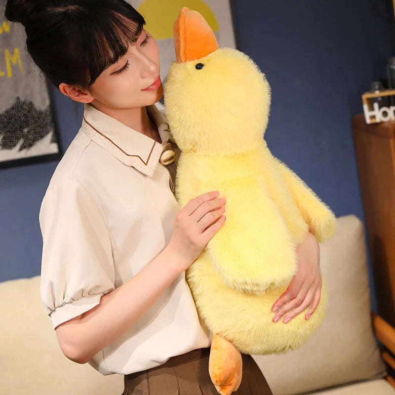 Down Duck Plush Toy Soft Soothing Duck Pillow For Sleeping