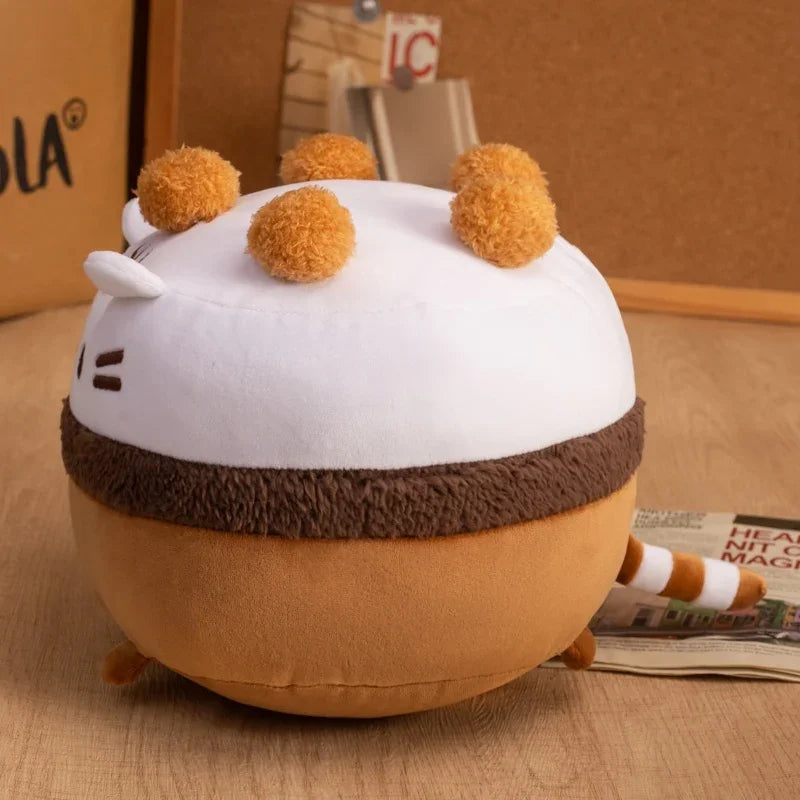 Ice Cream Bowl Kitten Plush Toys