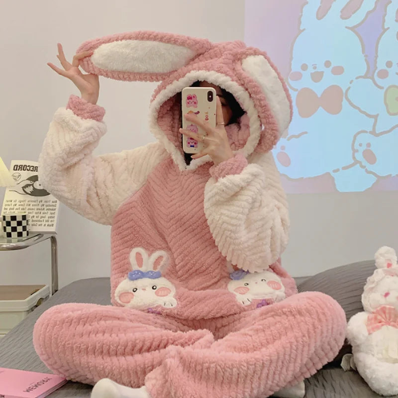 Strawberry Fleece Hoodie Set