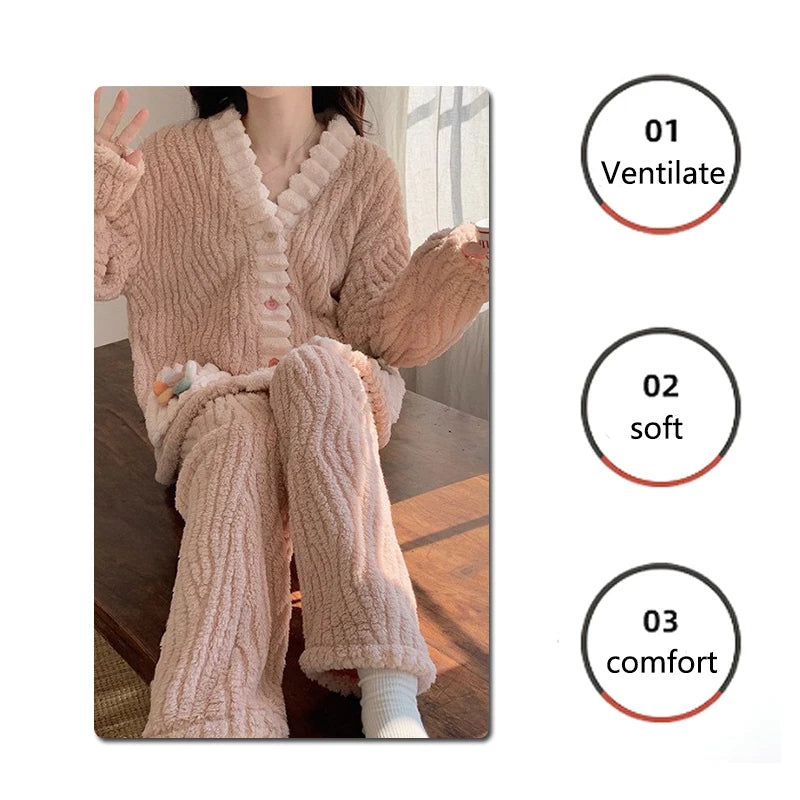 DreamyDew Flannel Lounge Set