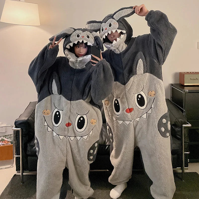 Kigurumi Cat Onesie Winter Warm Sleepwear