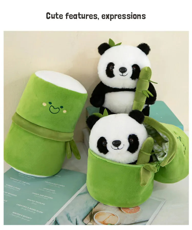 Panda & Bamboo Buddy Plush Set