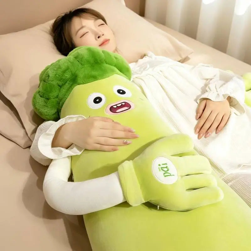 OKYA Eggplant & Broccoli Duo - Heated Clapping Hug Pillow