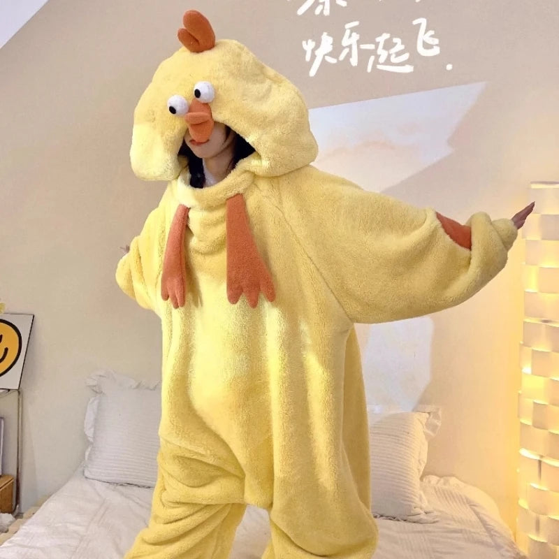 Silly Chicken Onesie Pajamas