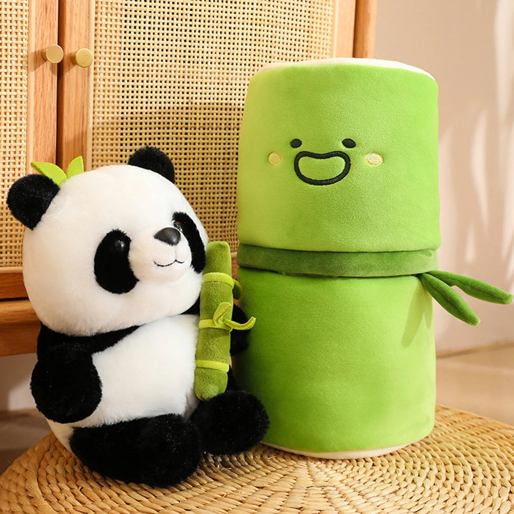 Panda & Bamboo Buddy Plush Set