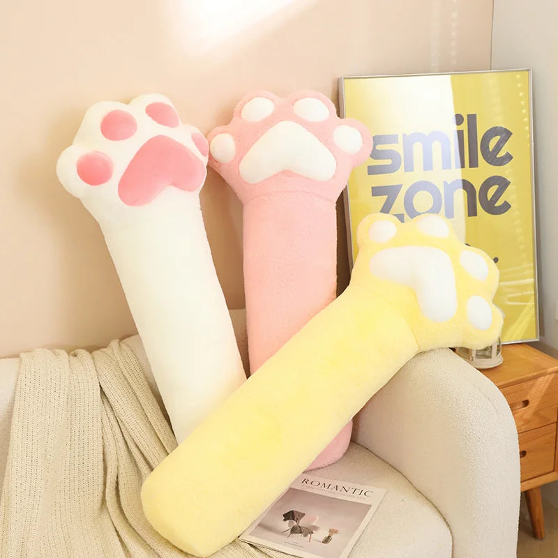 Cat's Paw Long Plush Throw Pillow