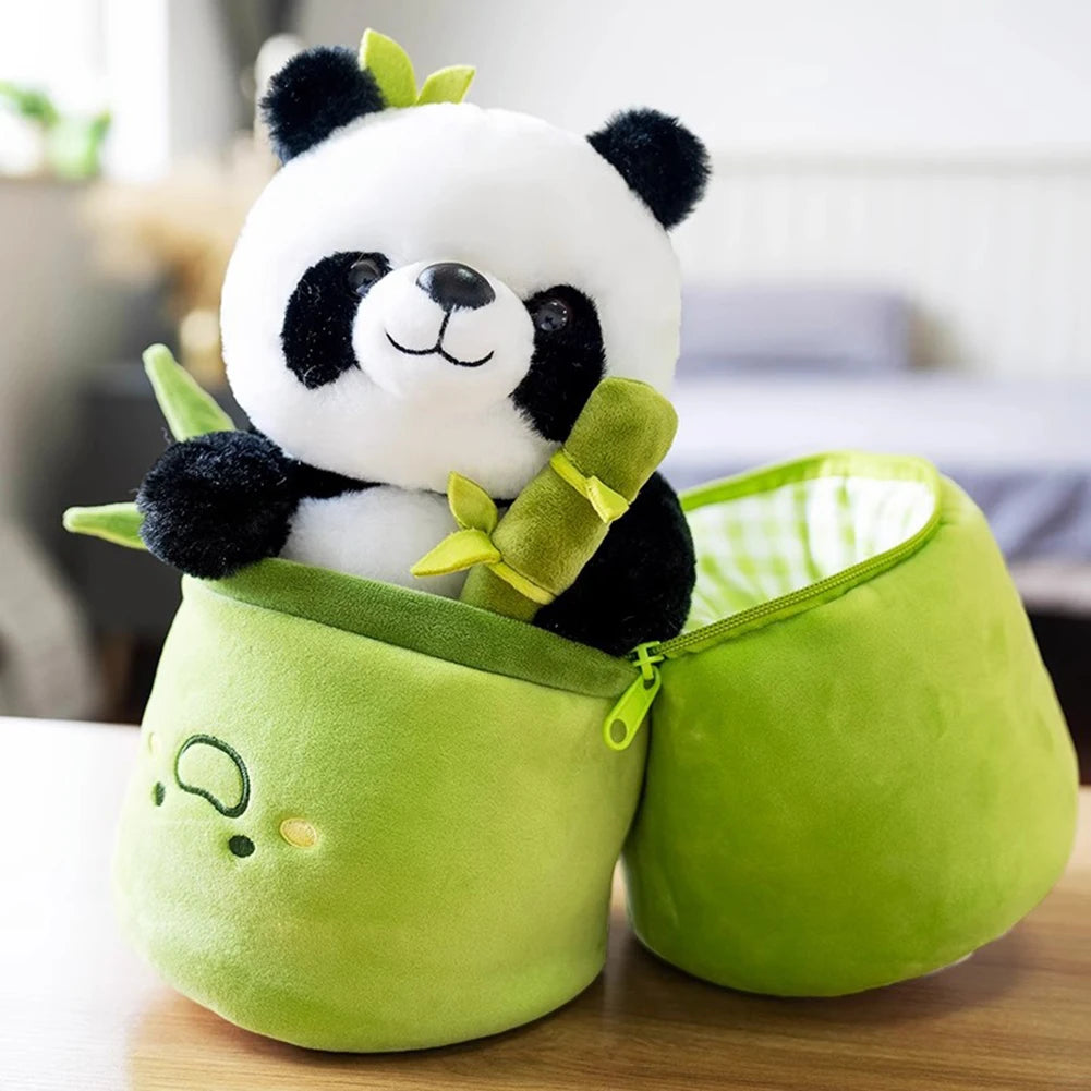 Panda & Bamboo Buddy Plush Set
