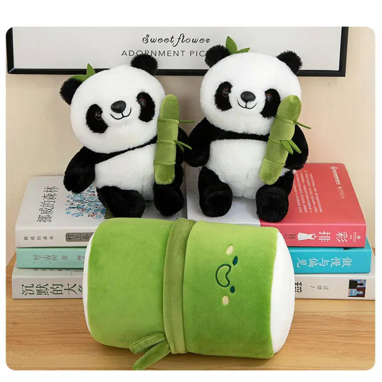 Panda & Bamboo Buddy Plush Set