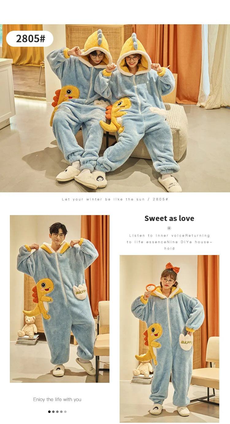Kigurumi Cat Onesie Winter Warm Sleepwear