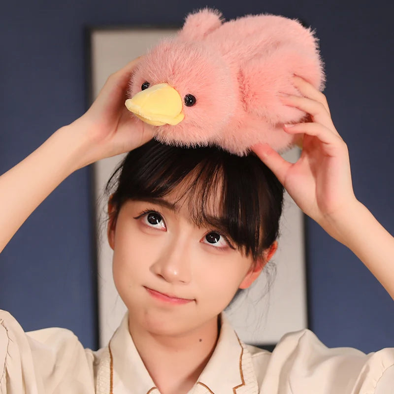Down Duck Plush Toy Soft Soothing Duck Pillow For Sleeping