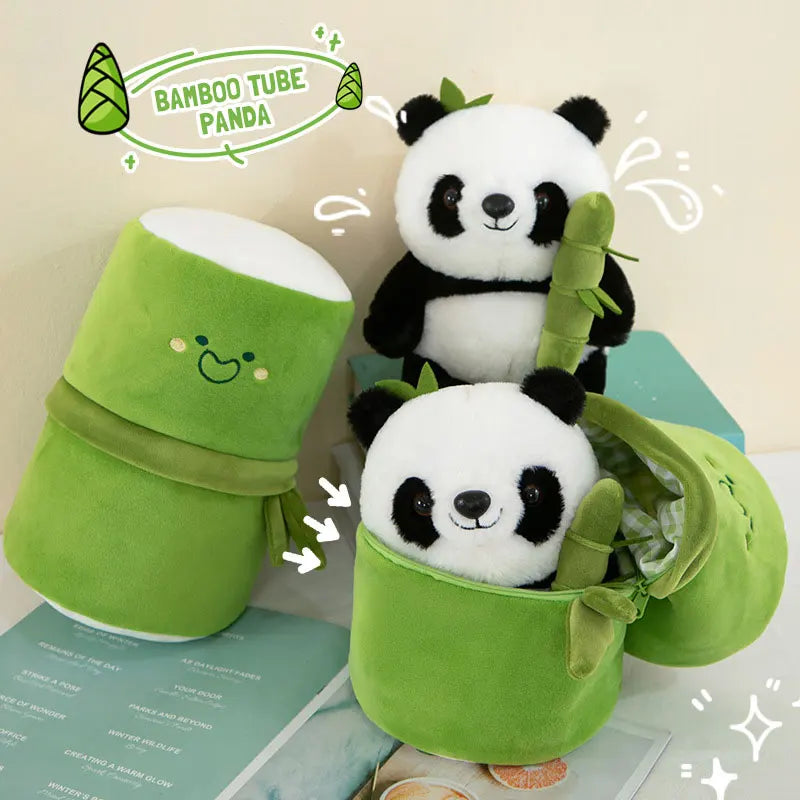 Panda & Bamboo Buddy Plush Set