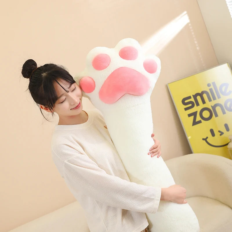 Cat's Paw Long Plush Throw Pillow