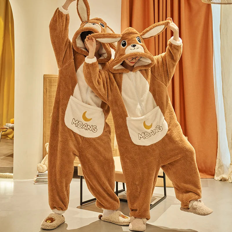 Kigurumi Cat Onesie Winter Warm Sleepwear