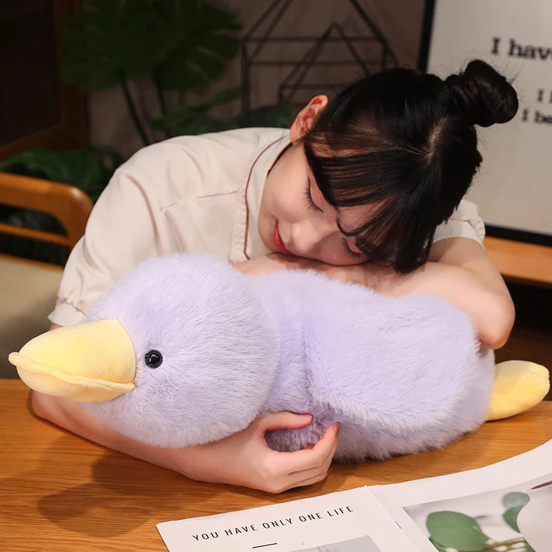 Down Duck Plush Toy Soft Soothing Duck Pillow For Sleeping