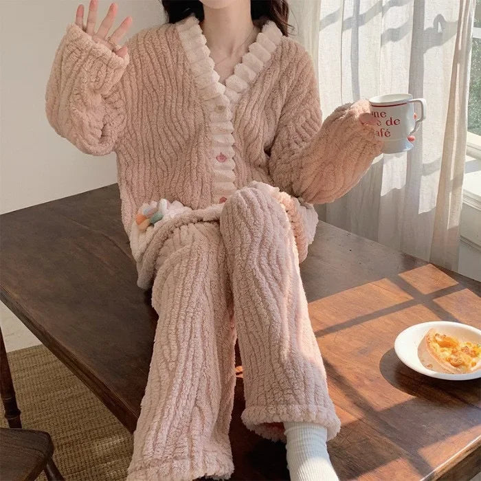 DreamyDew Flannel Lounge Set